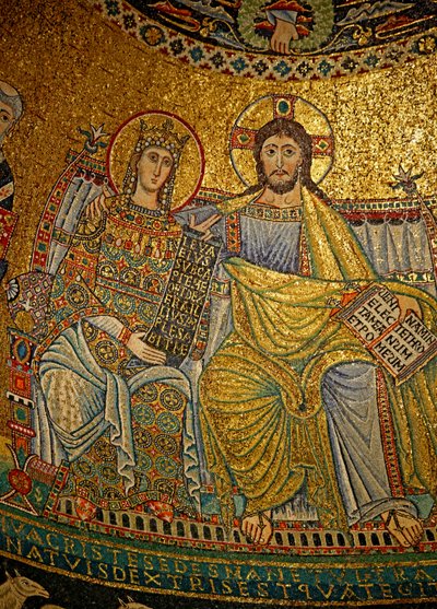 Mosaico en el Ábside con Cristo y la Virgen María de Unknown